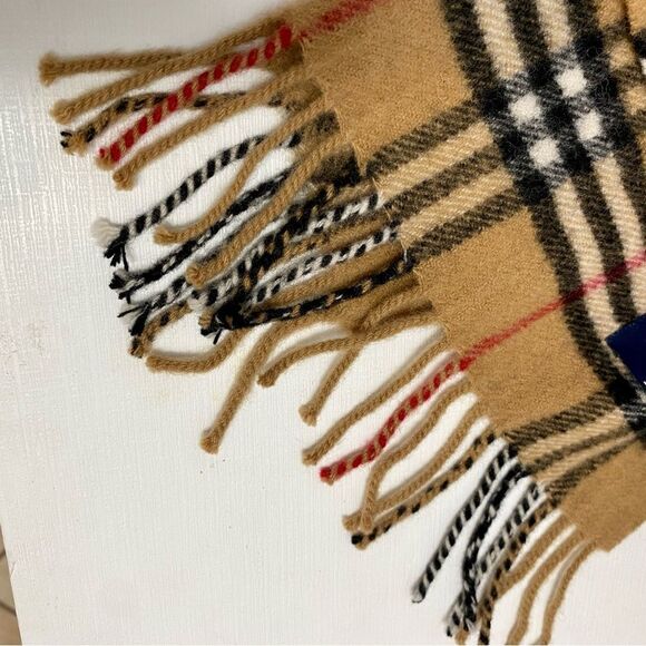 🌺BURBERRY Nova Check Lambswool Scarf Beige - Picture 6 of 10